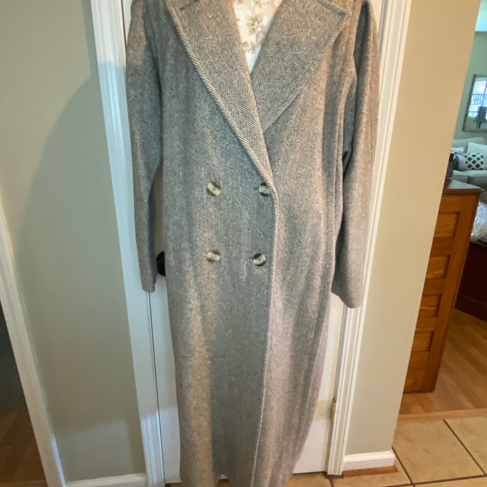 Tan Trench Coat with Modern Silhouette